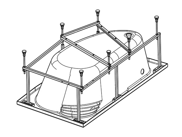 Каркас для ванны Santek ГОА 150х100 (1.WH11.2.428)