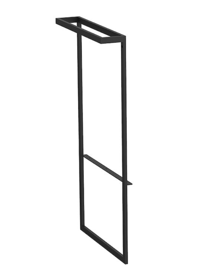Опора c полотенцедержателем 1шт. Roca Domi, черная матовая (7.8168.3.148.5)